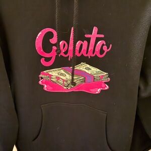 Black Hoodie with Gelato Graphic